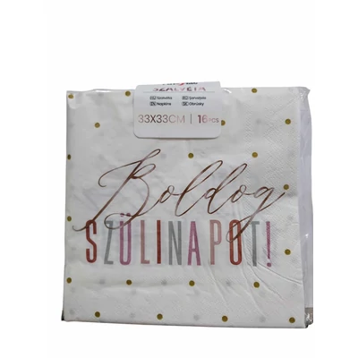 Pasztell Boldog Szülinapot szalvéta, 16 db