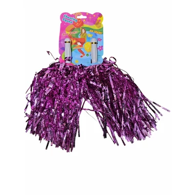 Rózsaszín pom-pom pomponlány jelmezhez farsangra - 2 db