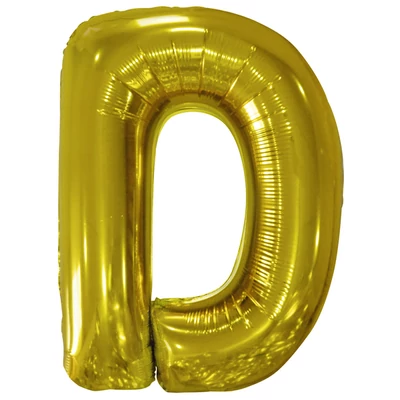 Fólia Lufi "D" betű arany, 86 cm