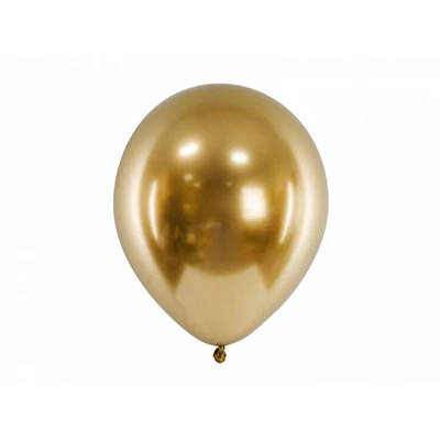 Metál latex lufi 45 cm, arany