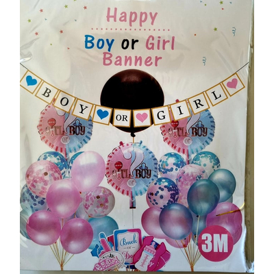 Boy or girl banner, 3 m