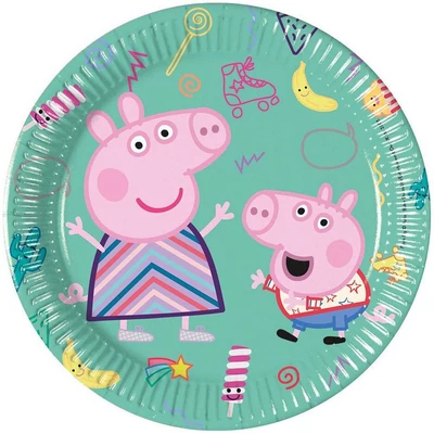 Peppa Pig, Peppa malac Papírtányér 20 cm 8 db