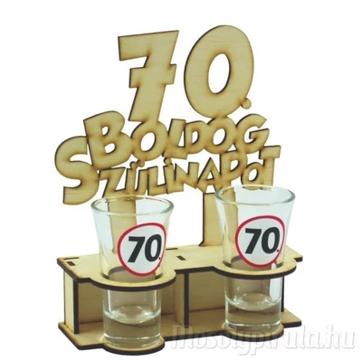 Boldog szülinapot 70-es - Tréfás Pálinkás szett