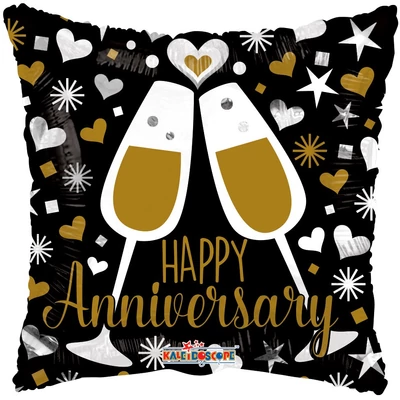 Happy Anniversary fólia lufi, 46 cm