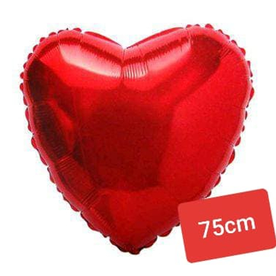 75 cm szív fólia lufi,piros