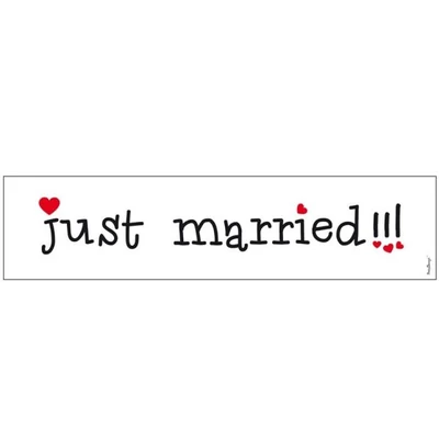 Just Married rendszámtábla