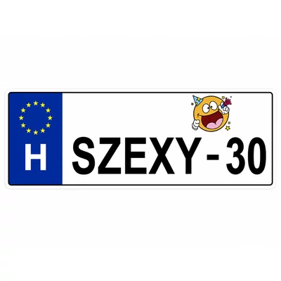 Rendszámtábla Szexy - 30