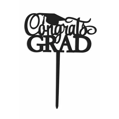 Diplomás tortabeszúró – „Congrats GRAD” felirattal