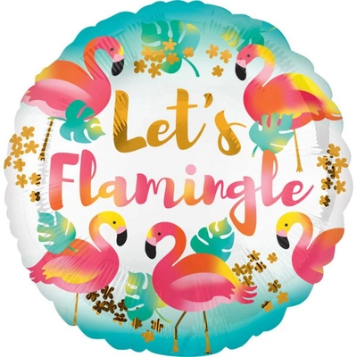 Let's Flamingó  fólia lufi,45 cm