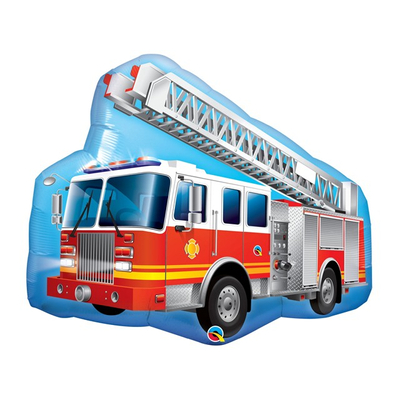 Tűzoltó autó fólia lufi, 70 cm