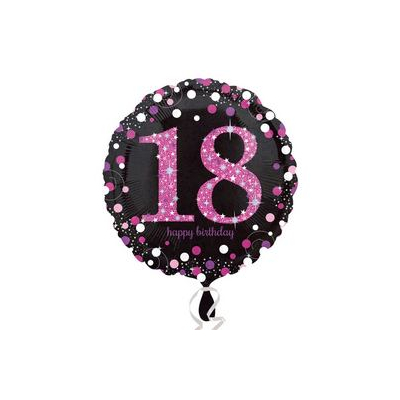 18-as fólia lufi pink-fekete