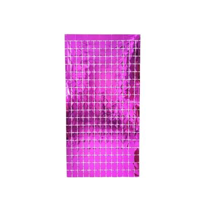 Négyzet alakú fólia függöny, pink 2 x 1 m