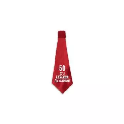 Piros színű 50  nyakkendő legenda folytatódik felírattal