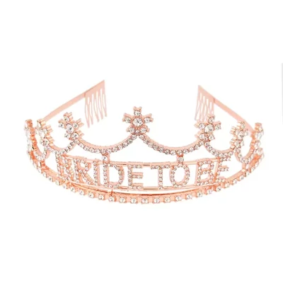 Rosegold Bride To Be lánybúcsú tiara