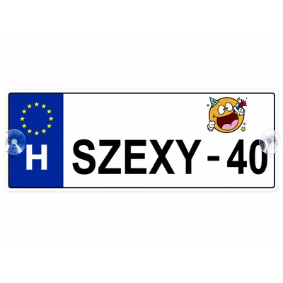 Rendszámtábla Szexy - 40