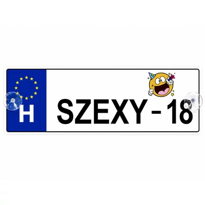 Rendszámtábla Szexy - 18
