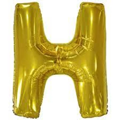 Fólia lufi "H"betű arany, 86 CM