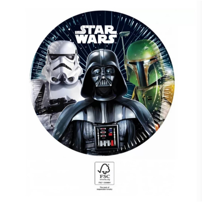 Star Wars Galaxy papírtányér 8 db-os 20 cm FSC