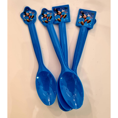 Miki egeres kék műanyag teás kanál