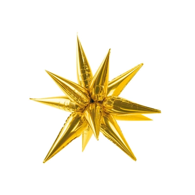 3D arany csillag fólia lufi 