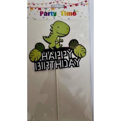 DINÓS HAPPY BIRTHDAY FELÍRATOS TORTA BESZÚRÓ