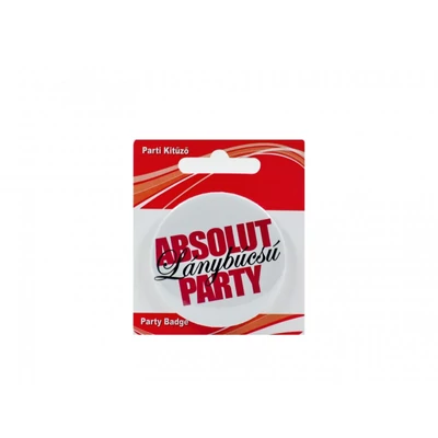 Kitűző absolut  lánybúcsú party
