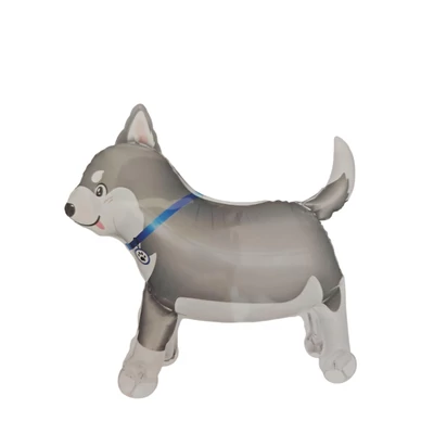 Husky kutyás gurulós fólia lufi – 75 cm
