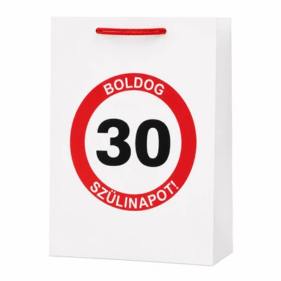 Sebességkorlátozó Ajándéktasak 30. Születésnapra – Boldog 30. Szülinapot!