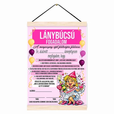 Oklevél - Lánybúcsú Fogadalom - Lánybúcsú Fogadalom
