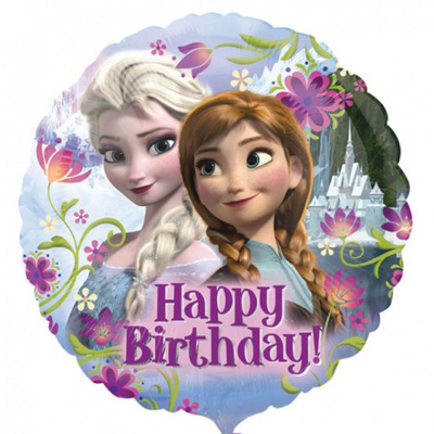 Frozen Happy Birthday felíratos  fólia lufi, jégvarázs