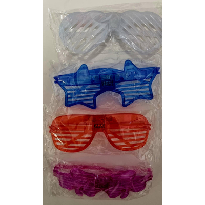  Világító rácsos party ledes szemüveg, vegyes színben formában