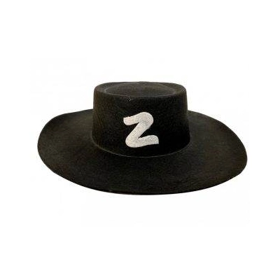 Fekete zorro kalap, textil