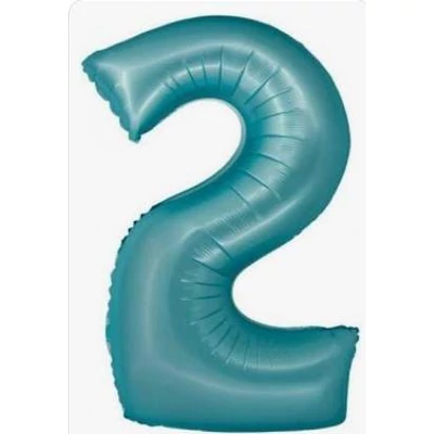 2 es szám fólia  matt light blue 76 cm 