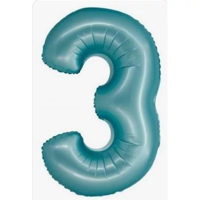 3 as szám fólia  matt light blue 76 cm 