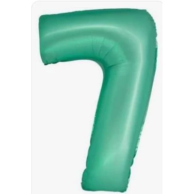 7 - es szám fólia lufi matt menta 76 cm 