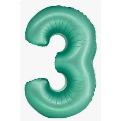 3 as  számos matt menta fólia lufi 76 cm 