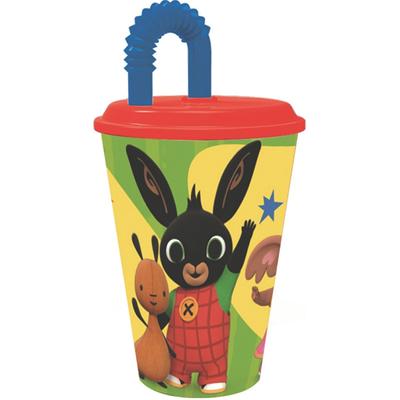 Bing műanyag pohár szívószálas 430 ml