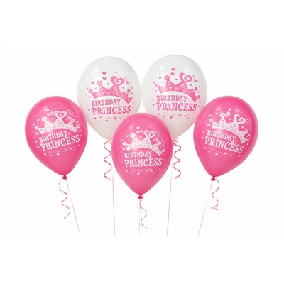 Princess hercegnős Birtday latex lufi csomag,  30 cm
