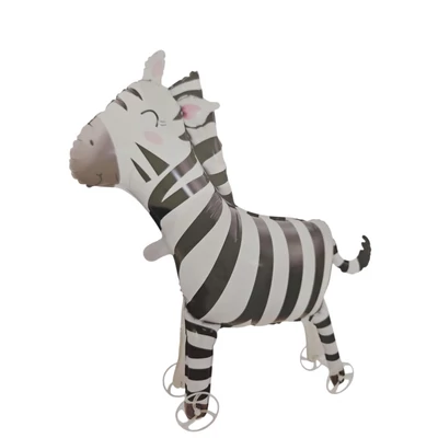 Zebra gurulós fólia lufi