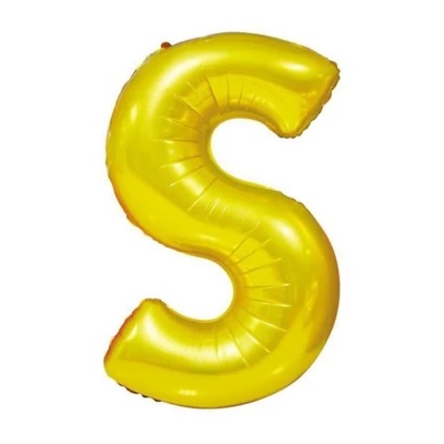 FÓLIA LUFI "S" BETŰ, ARANY, 86 CM