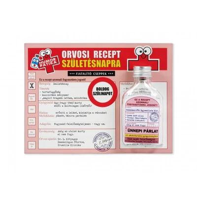  Vicces orvosi recept + flaska Születésnapra