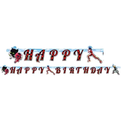 Miraculous  happy birthday banner  