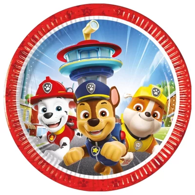 Mancs Őrjárat Rescue Heroes papírtányér 8 db-os 20 cm