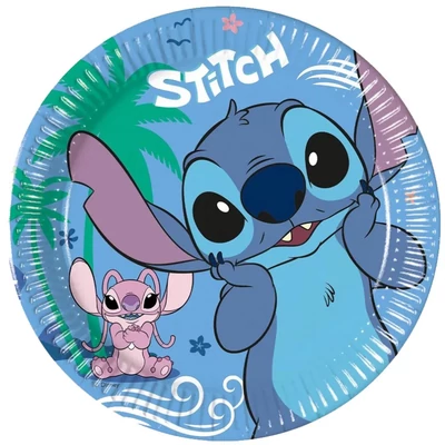 Disney Lilo és Stitch, A csillagkutya Angel papírtányér, 8 db-s