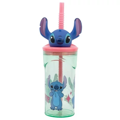 Disney Lilo és Stitch, A csillagkutya Easily Distracted 3D műanyag szívószálas pohár 360 ml