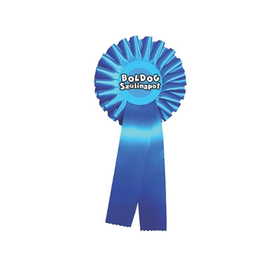 Boldog szülinapot kék díjszalag  26 cm- kitűző