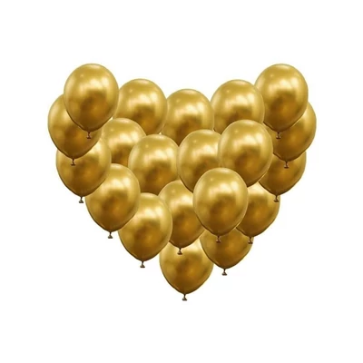 Arany metál latex lufi 25 db – 30 cm