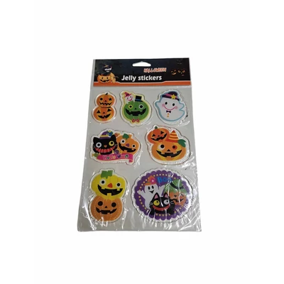Halloween ablakzselé,- tökös 7 db/csomag