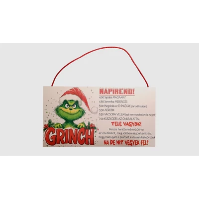 Grincs napirend fatábla