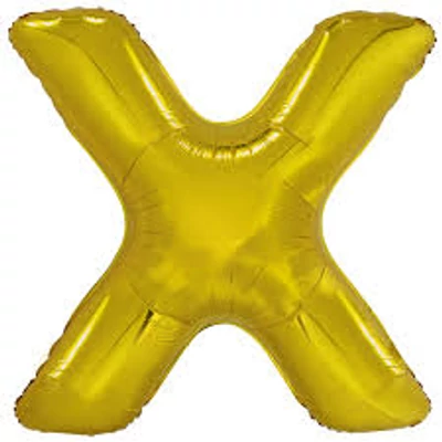 Fólia lufi "X" betű arany, 86 cm